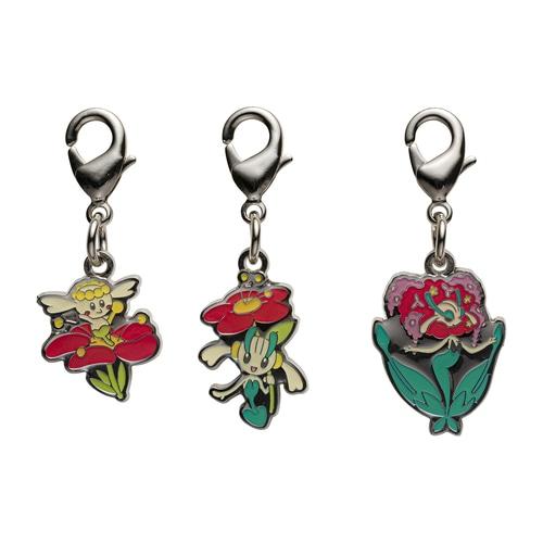 

[Pokemon] Pokemon Center National Pokedex Metal Charm Set - Flabebe, Floette, Florges (No. 669, 670, 671)