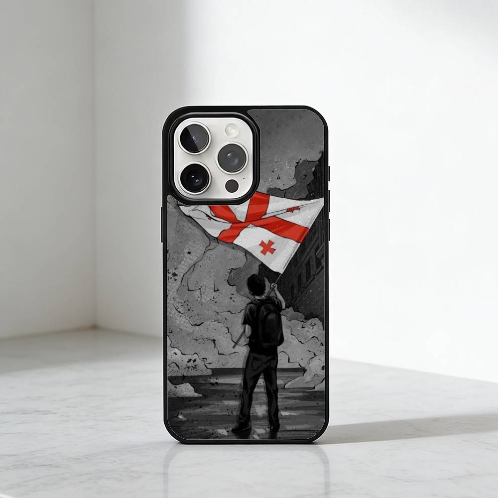 

G-Georgia Flag Phone Case For iPhone17,16,15,14,13 Plus,Pro Max Magnetic For Magsafe Wireless Charging iPhone11PRO
