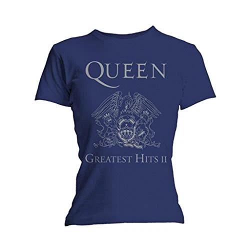 

Ladies Queen Greatest Hits Freddie Mercury Licensed T-Shirt Womens M