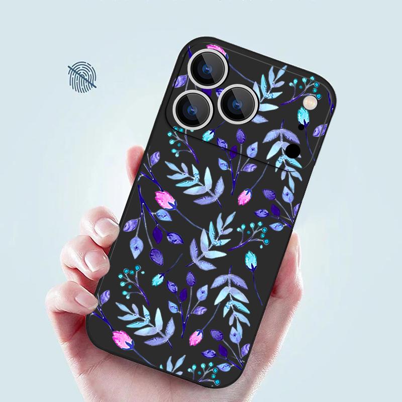 Colorful Leaves Case For iPhone 17 Pro Case for iPhone 17 16 15 14 13 17 Pro Max 16e 15 16 Plus Shockproof TPU Silicone Lanyard Phone Cover