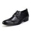 Hot 2024 Men Business Formal Dress Shoes Oxford Men PU Leather Shoes Lace-Up Pointed Toe British Style Men Shoes Brown Black