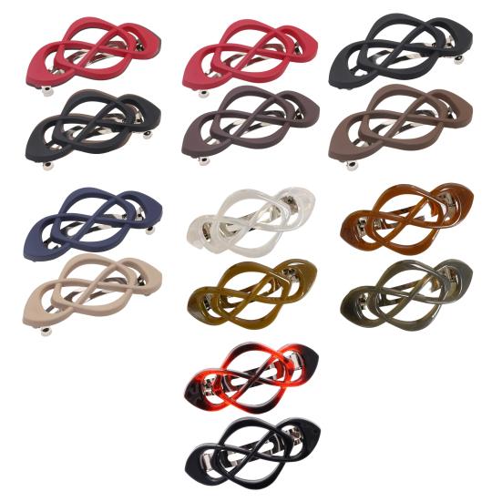 2Pcs Vintage Hair Barrettes French Style Hair Clips Women Girls