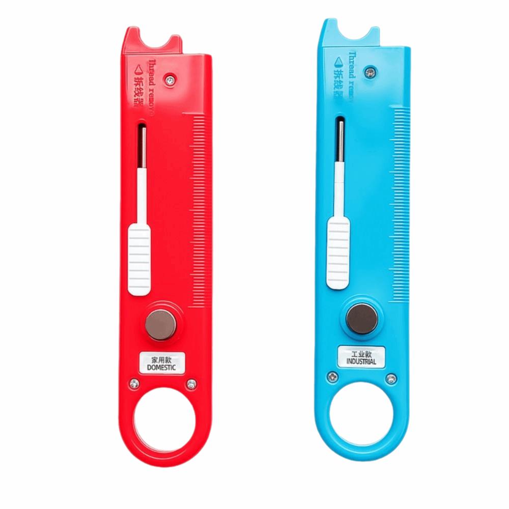 Built-In Ruler Needle Threader 4 in 1 Quick Threading Tool Automatic Threader for Elderly