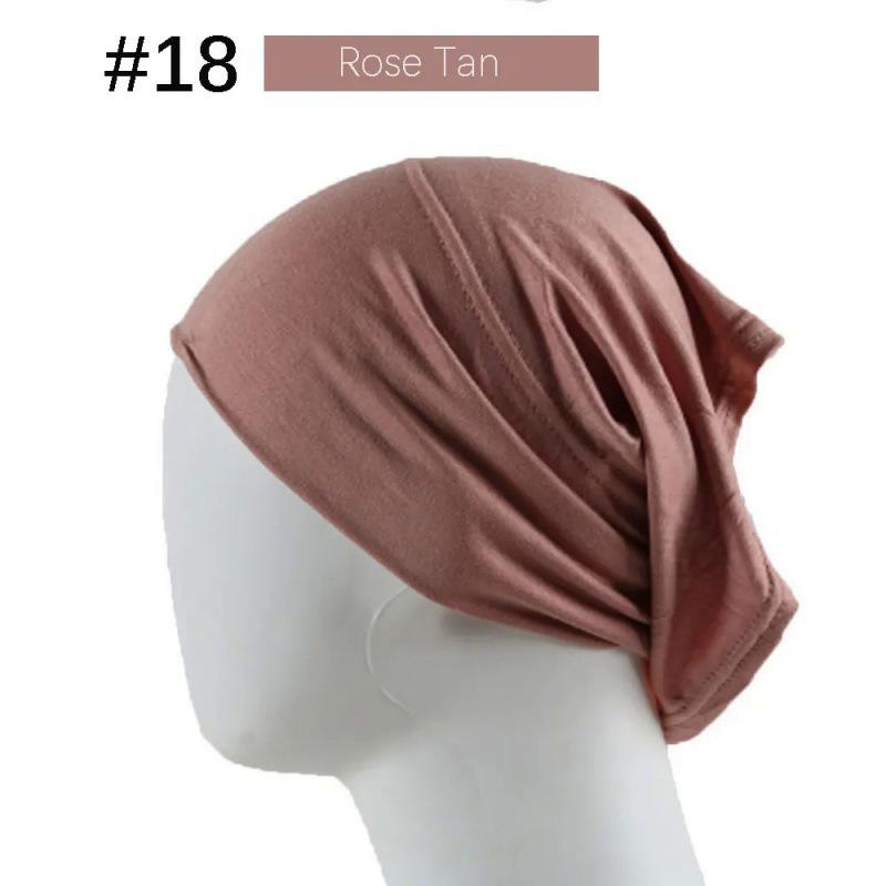 Modal Solid Color Women's High-Elasticity Mercerized Cotton Malaysian Tube Beanie Arabic Snood