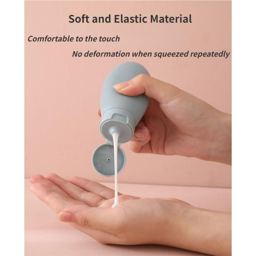 4-piece set, refillable bottle, 60ml soft lotion container, squeeze tube, empty bottle, portable travel shampoo bottle