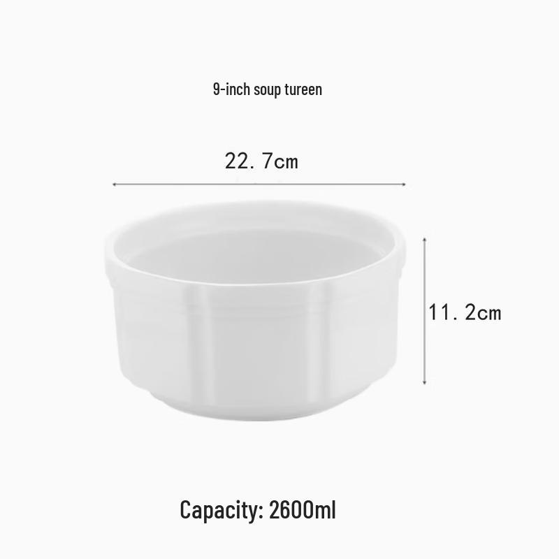 Xiuzhi Large Commercial Ceramic Soup Tureen