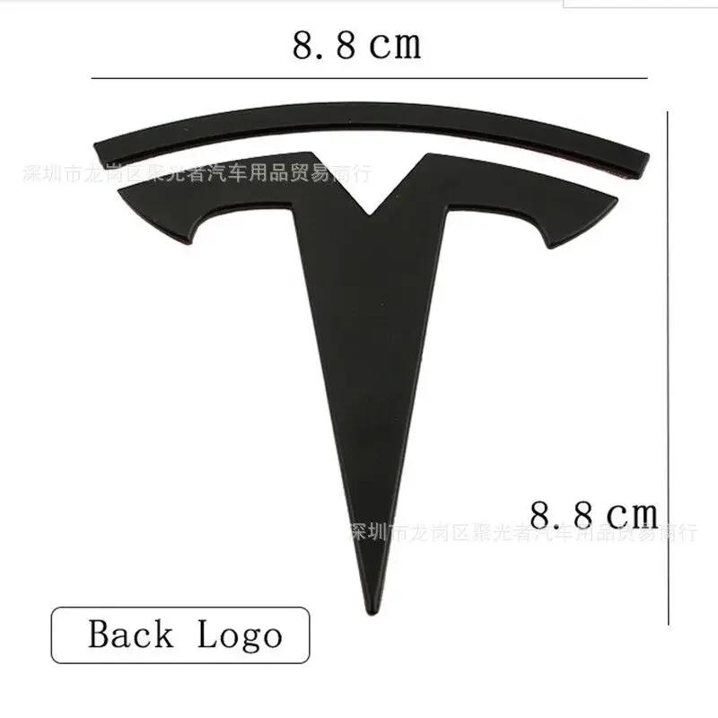 Naklejka Samochodowa 2025 Gorący Metal Dla Tesli - Emblemat Przód Samochodu Emblemat Bagażnika Tylnego Pasuje do Modelu 3 Model Y wymiana logo tył i r