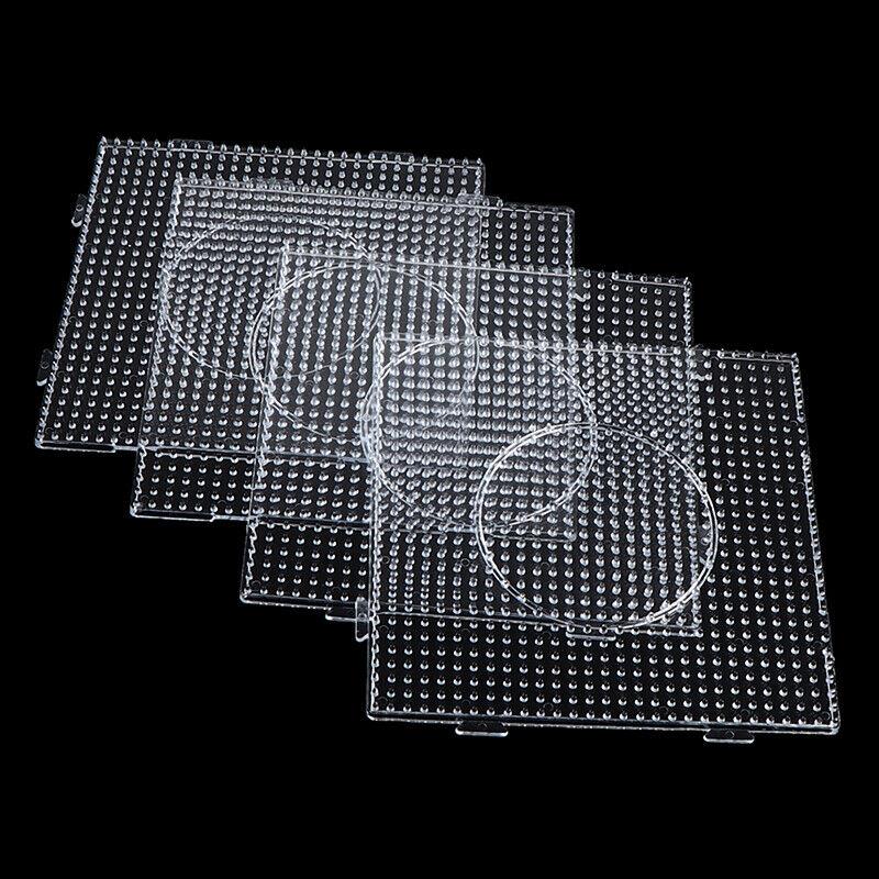 4pcs Hama Beads Pegboards 15cm Beads Template for Making Iron Bead Boards Creative Handmade Craft Toy Gift Pixel Puzzle Pegboard