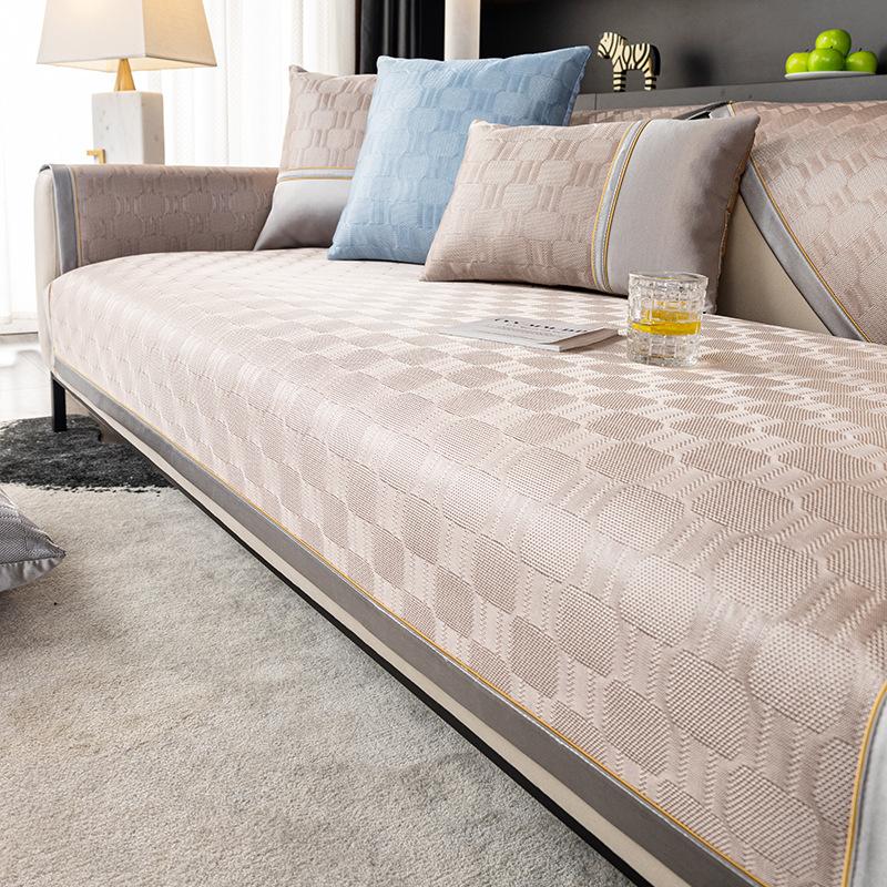 Summer Sofa Cushion Summer Cool Mat Seat Cushion Modern Simple High-End Piece Combination Sofa Cover Cover Cloth