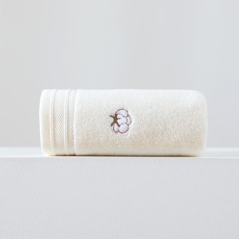 Pure Cotton Absorbent Soft Face Towel - Thickened Daily Use, Embroiderable, Gift Box Option Available 35*75cm