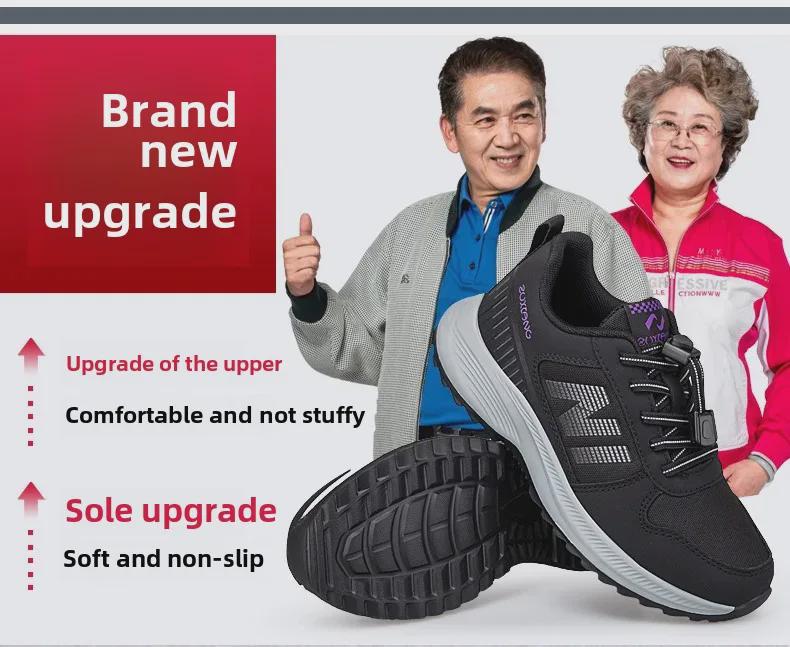 Zhang Kaili Męskie buty antypoślizgowe z miękką podeszwą - Jesień/Zima do chodzenia i noszenia na co dzień dla osób w średnim wieku i starszych