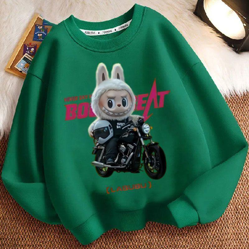 

Fashionable and Cute Round-neck Hoodies for Children, Long-sleeved Loose Hoodies for Boys and Girls In Spring and Autumn 160