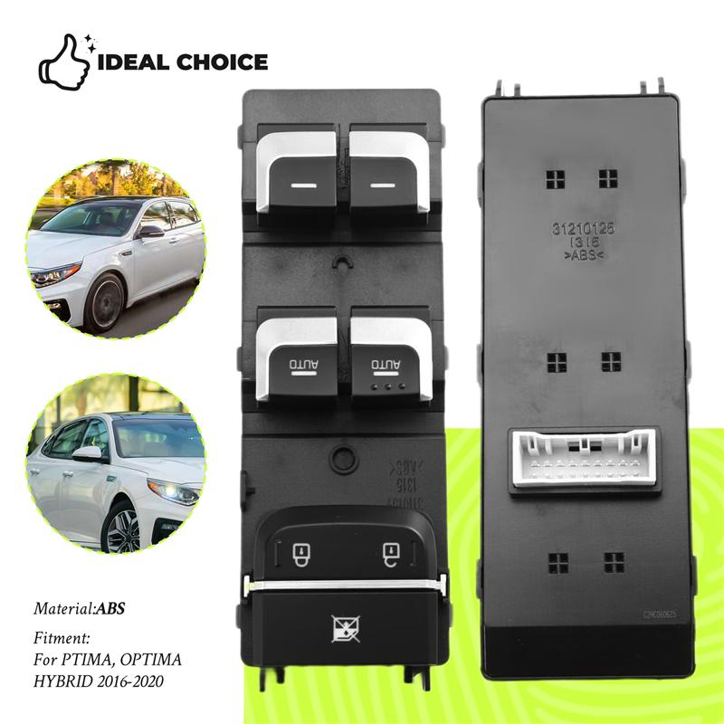 Electric Power Window Switch Control Switch Button Front Left Window Switch Button чёрный