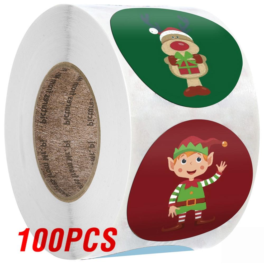 100-500 Pcs Golden Font Merry Christmas Sticker Thank You Sticker Seal Label For Envelope Gift Wrapping Scrapbook 1 Inch