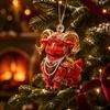 Holiday Gift Ideas 2027 New Year Sheep Ornament, 2D Acrylic Christmas Tree Pendant Xmas Hanging Pendants with String, Chinese Zodiac Goat Decor,