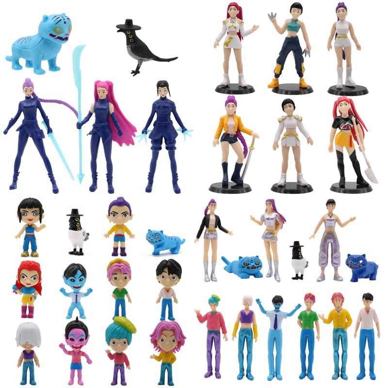 Anime Kpop Demon Hunters Figure Rumi Mira Zoey Derpys Tiger Figurine Toy Cute Desk Decoration Statues Ornament Kid Gifts
