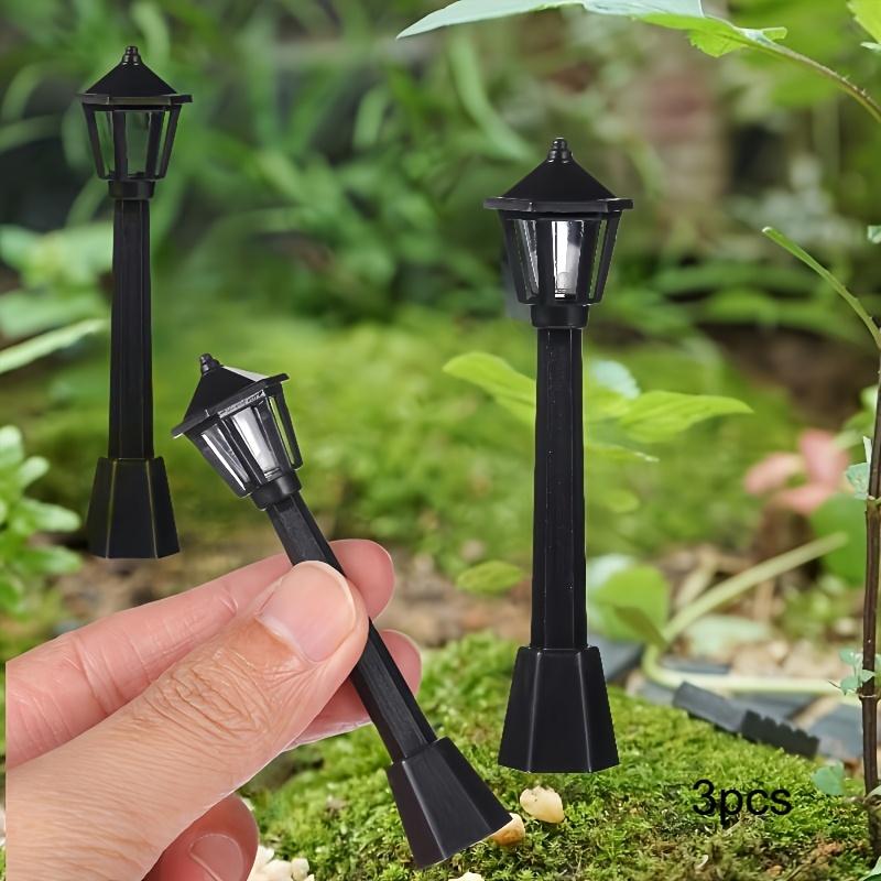 3pc Plastic Miniature Street Light Model Doll House Micro Landscape Garden Mini Street Light Model Miniature Lamp Post Wholesale