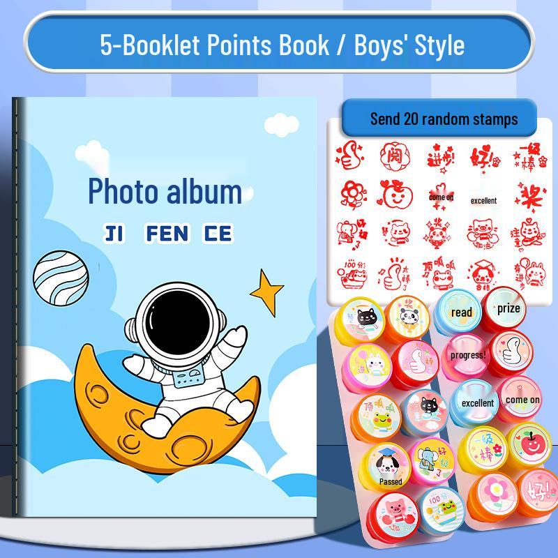 Kids Stamp Collection & Reward Book for Kindergarten and Elementary Students