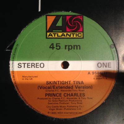 12inch Record PRINCE CHARLES ALEXANDER - Skintight Tina A9584T Atlantic 1985 UK Soul/Funk Used
