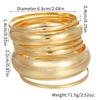 Women's jewelry fashion exaggerated metal arc plain ring bracelet bracelet wide face multi-layer simple bracelet