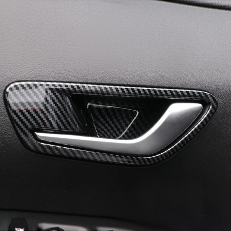 För Hyundai Tucson NX4 2021 2022 2023 Hybrid N Line Bil Inre Dörrhandtag Skål Trim Ram Kåpa ABS Kolfiber Tillbehör