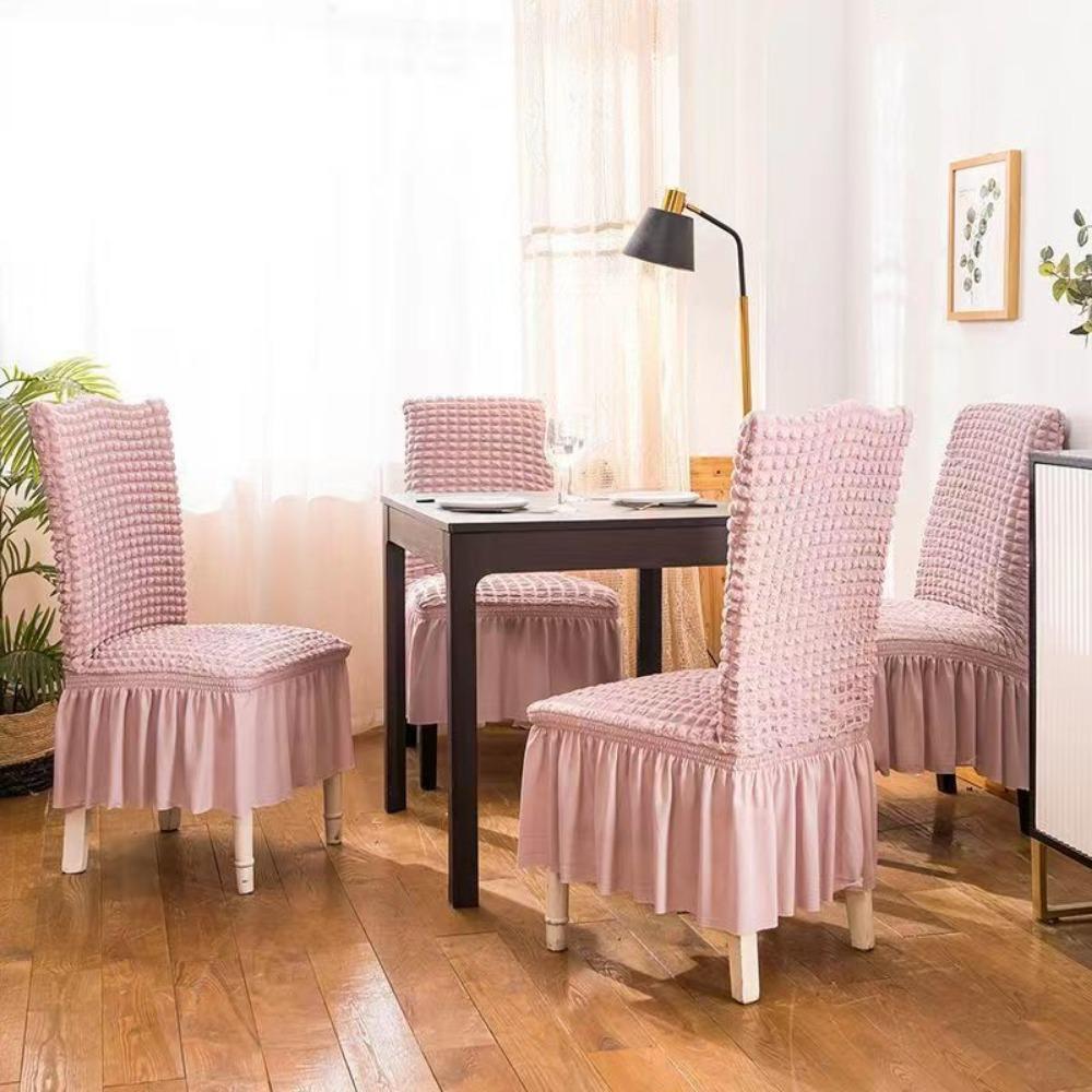Elastic Bubble Grid Chair Seat Covers Universal Stretchable Dining Chair Covers All Season
