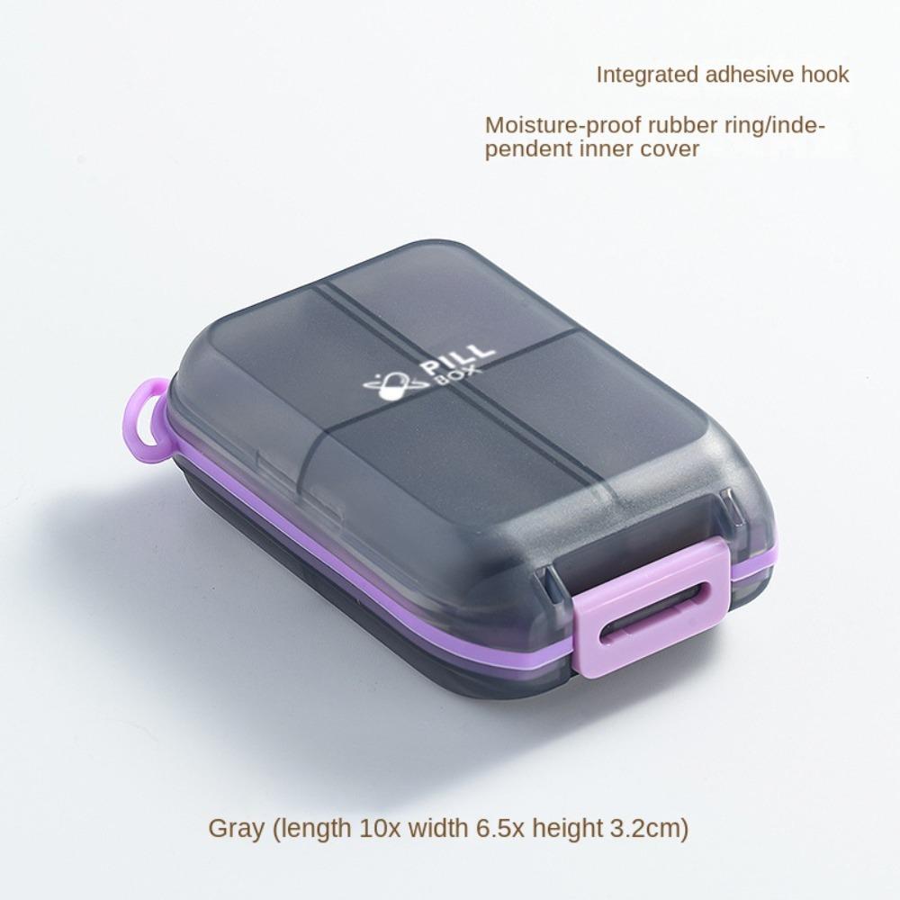 Frosted Travel Pill Dispenser Translucent Mini Medicine Box Weekly Pill Case Drug Separation