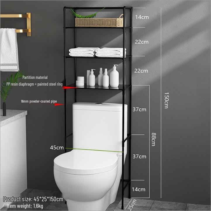Floor-Standing Balcony Drum Washer Rack & Bathroom Storage Shelves
