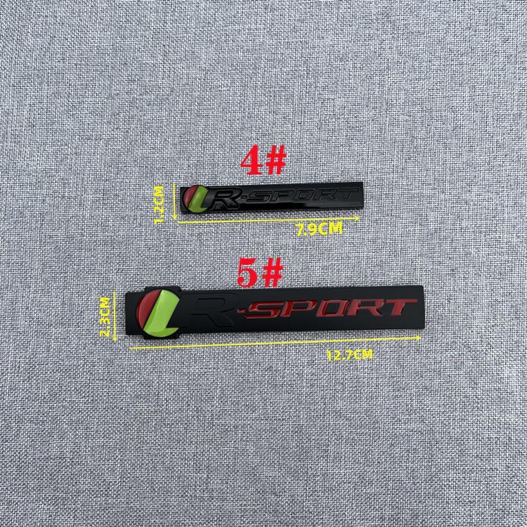S Logo R Logo for Jaguar XF XE XJL R-SPORT Metal Car Emblem Badge Sports Tail Logo Leaf Plate Sticker