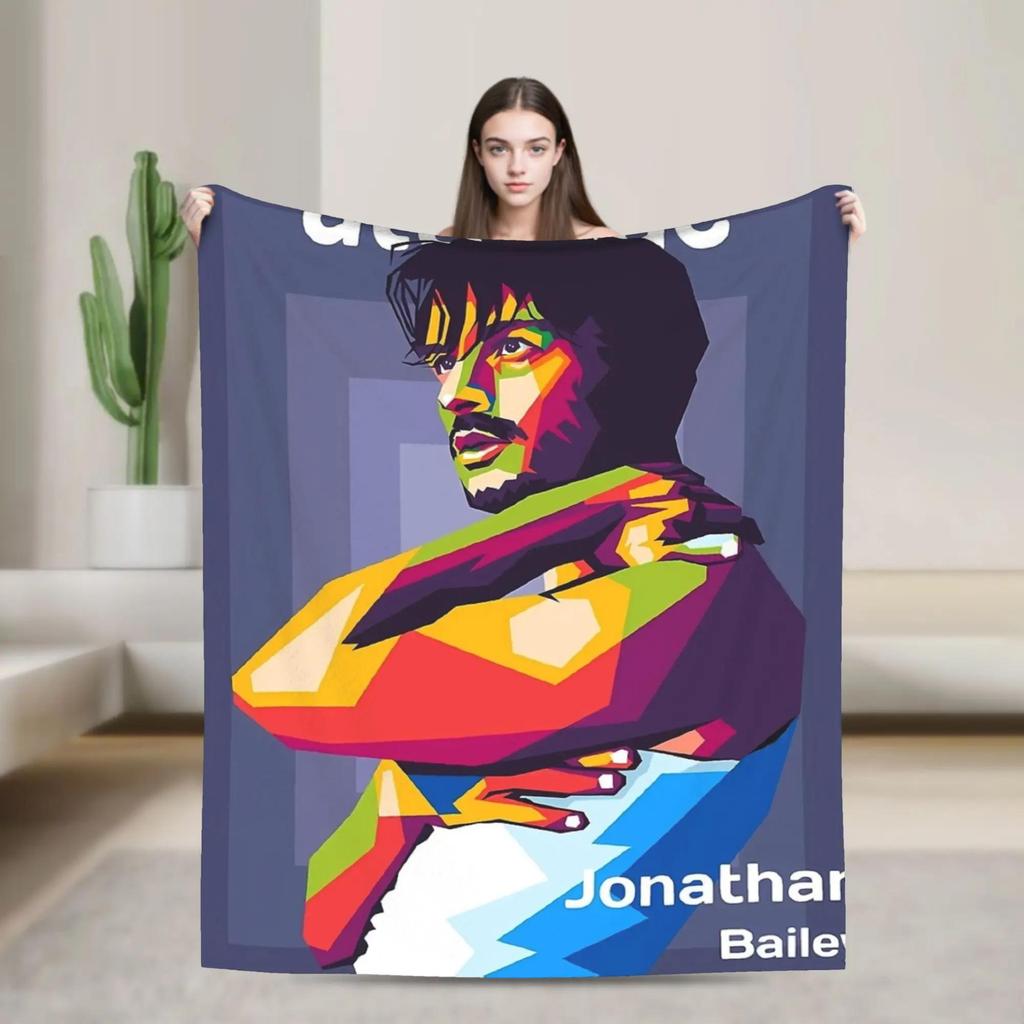 Warm Vintage Style Throw Blanket by Jonathan Bailey Soft Flannel Decorative Bedspread for Couch Chair or Sofa Cover