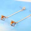 1 Pair Women Fashion Long Dangle Rhinestone  Earrings Eardrops Jewelry for Wedding