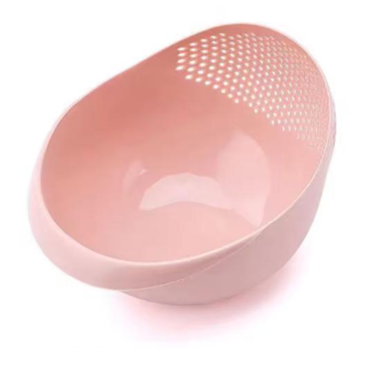 Plastic Colander Rice Bowl Drain Basket Fruit Bowl Washing Drain Basket with Handle Washing Basket Home Kitchen Organizer