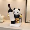 Handcraft Panda Wine Rack Sculpture For Displaying In Cabinets On Counter top for Inside Cabinet Wine Storage
