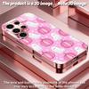 2DFlat Samsung electroplated tempered glass phone case,Cute Pink Pumpkin Ghost PatternSuitable for Galaxy S26 S23 S24FE S25ULTRA S22 S21