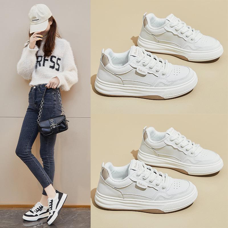 Damen Winter Warme Plateau-Sneaker Lässig Komfort Rutschfest Schnürschuhe Wanderschuhe mit Kunstfellfutter Leichte Tennis-Sneaker Schuhe für Damen