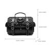 Kantige Totenkopf Motorrad Satteltasche Synthetisches Leder Werkzeugtasche mit Gothic-Stil & Geräumigem Innenraum für Motorräder