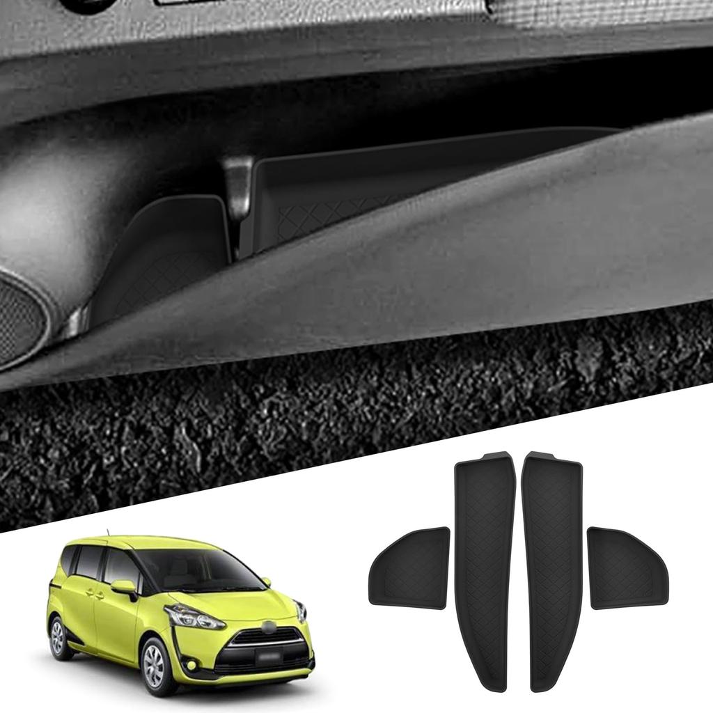 ZUNDUO Door Side Box Door Side Tray for Toyota Sienta 170 Series XP17 2nd Storage Storage Door Handle Lower Small Item ABS No Scratch Protective