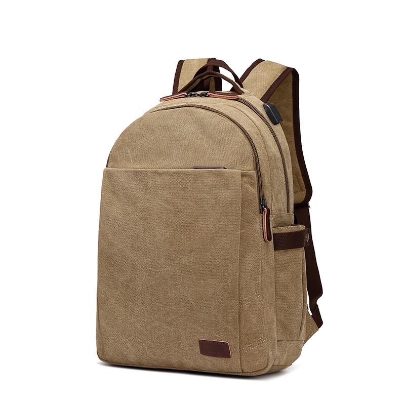 Канвасовый рюкзак для ноутбука с USB-зарядкой