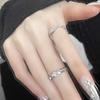 Niche Minimalist Design Cold Wind French High-End Zir*****Pen Ring Female Index Finger Ring