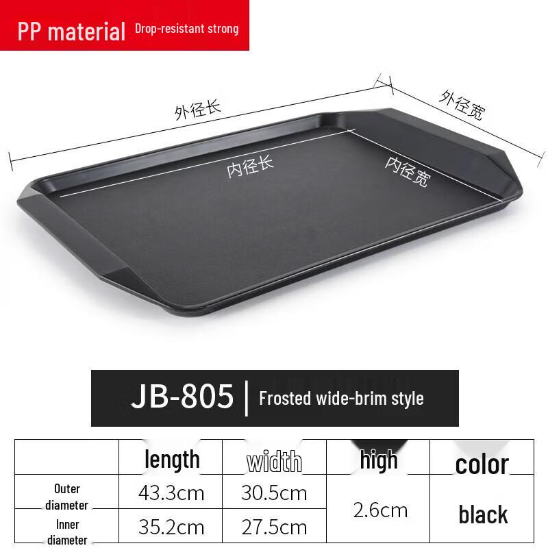 Commercial Rectangular Plastic Serving Tray