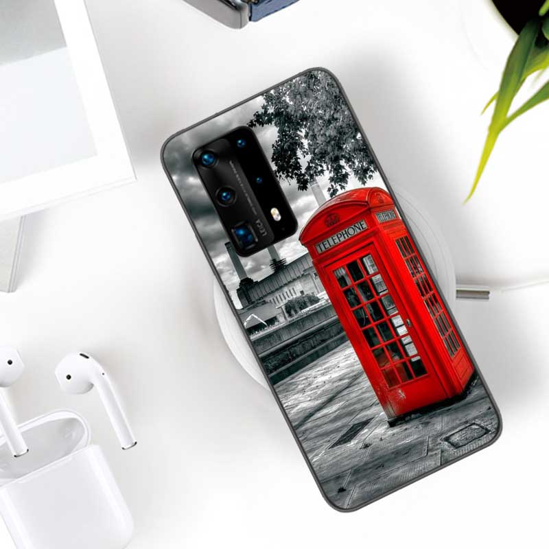 

Мягкий прозрачный чехол для телефона «Лондонский автобус Англия» для телефона Huawei P30 Lite P10 P20 P40 P50 Pro Mate 40 Pro 30 20 10 Lite, силиконовый чехол Huawei P50 Pro