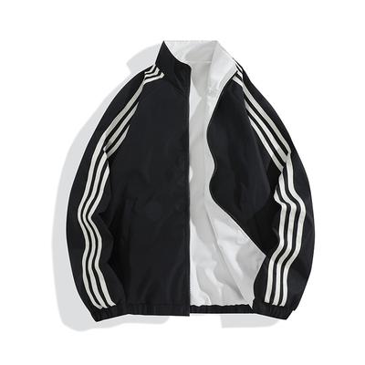 Stand Up Collar Jacket, Men's Reversible Baseball Jacket, Men's Versatile Casual Sports Jacket