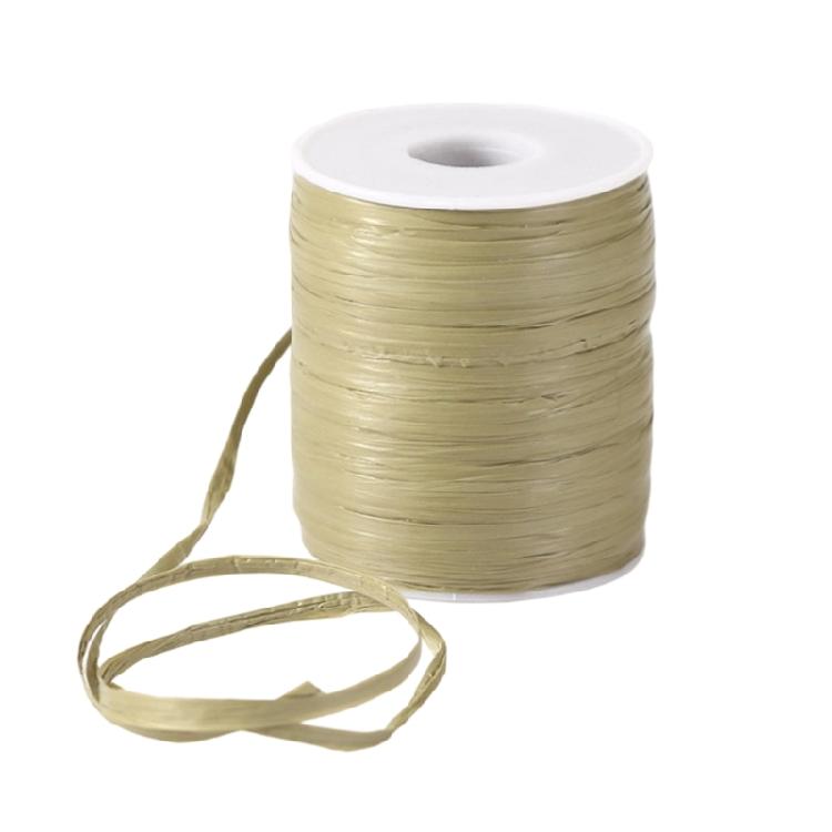 Flat Fiber Craft Cord for Crochet Weaving and Bag Making, Cotton Straw Ribbon Weaving Rope for Handmade Daily Work Use