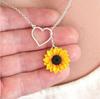 Eternal Love Sunflower Infinity Pendant Necklace