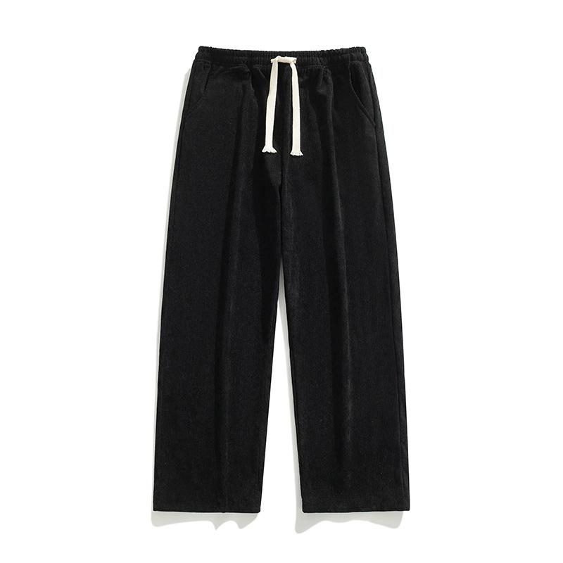 

Men s spring and autumn men s sweatpants drape casual pants men s versatile loose straight mopping green trousers M