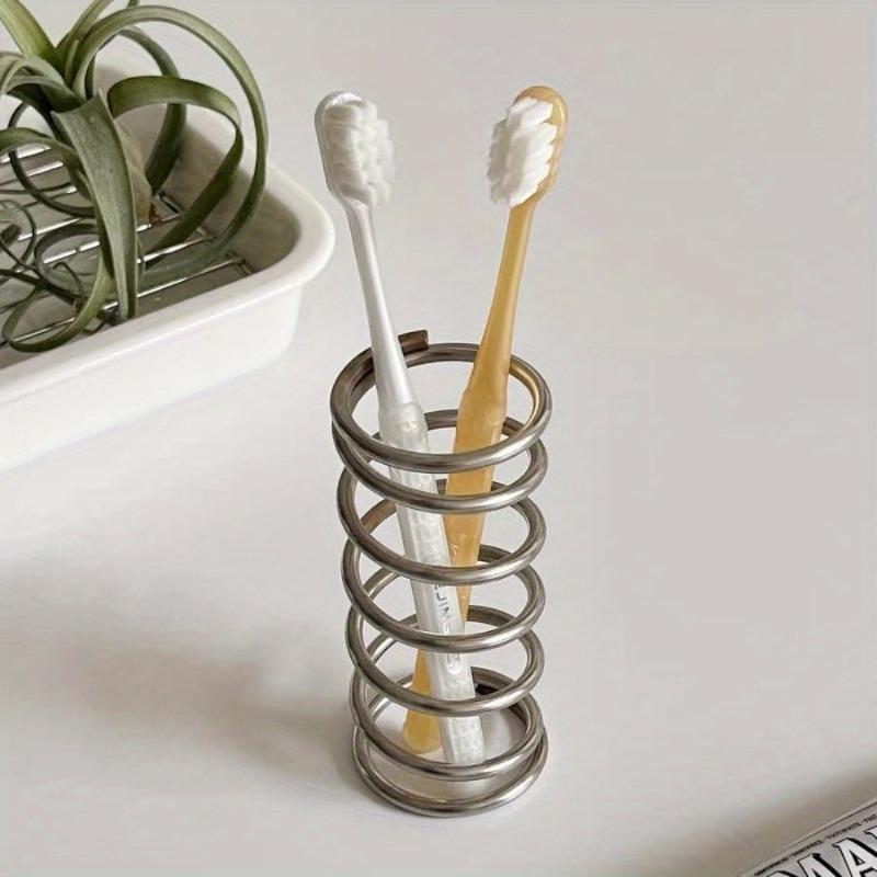 Stainless Steel Multifunctional Toothbrush and Toothpaste Holder Durable Metal Storage Organizer Rack for Bathroom Home Use