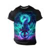 3D Dragon Print Men's T-Shirt Summer Daily Casual Men's Street T-Shirt Outdoor Sports Short Sleeve Urban Fashion Men's T-Shirt