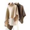Womens Oversized Knit Cape Sweater Shawl High Neck Warm Thick Winter Cardigan Street Style