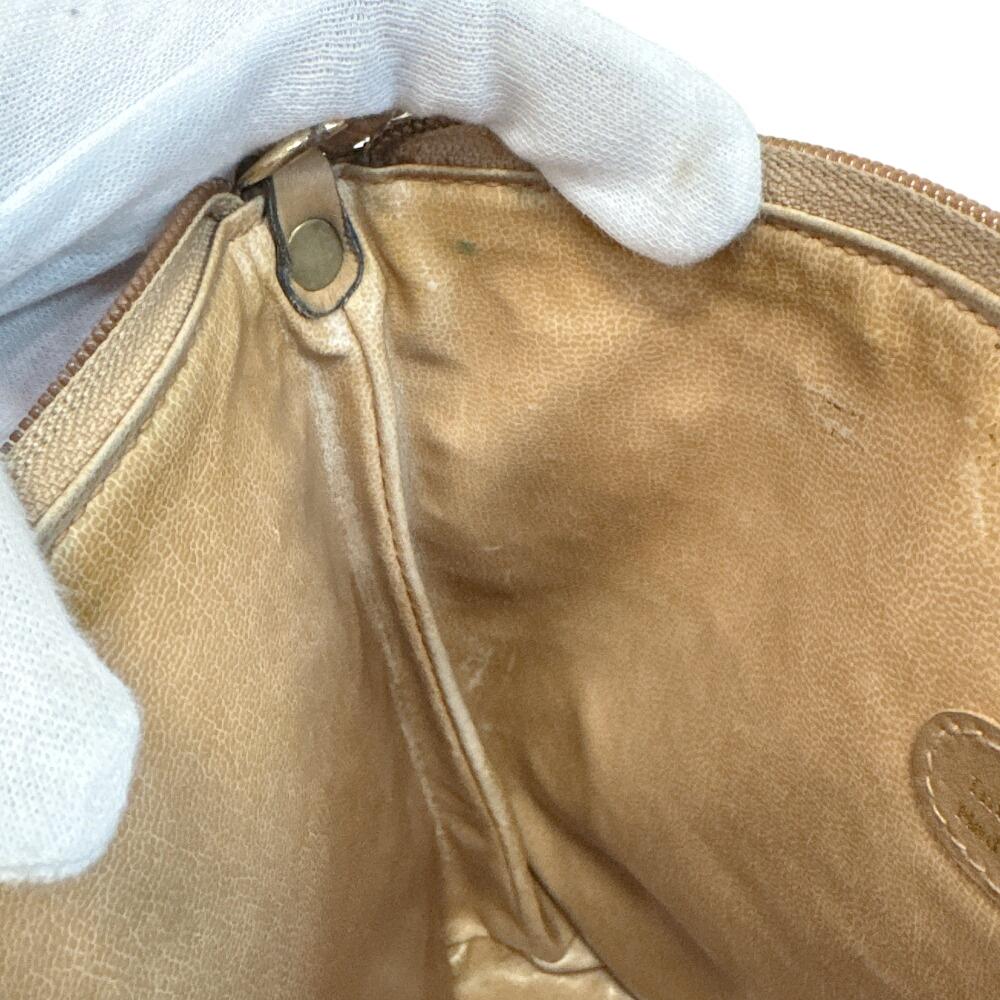 BALLY Pochette Vintage All-over Pattern PVC Shoulder Bag Brown PVC Used