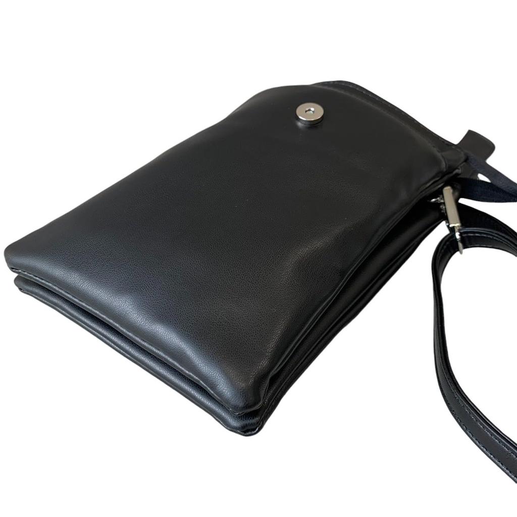 Smartphone Shoulder Flap Mini Shoulder Bag [mauve] Bag, 4-Pocket Style, (Grey Beige)